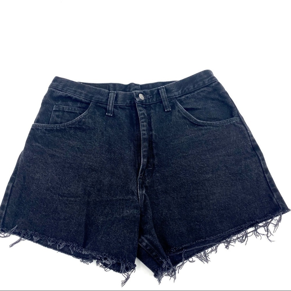 Wrangler denim high rise cutoff mom shorts 32